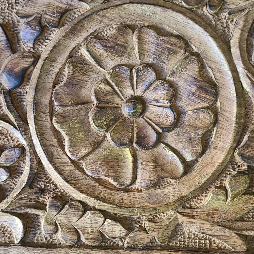 Hand carved wood wall art. - Picture 3 of 4